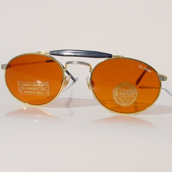 by De'Vons Optics, Inc. est. since 1983! Other - NWT TruVintage Oval metal double bridge w/"De'Vons" logo true blue blocker lens